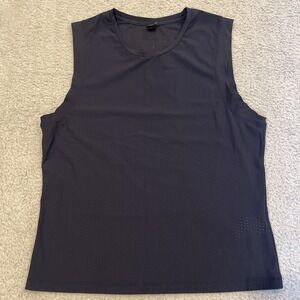The Upside Tank Top Womens Small Navy Sleeveless Mesh Shirt EUC